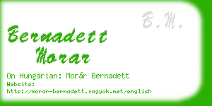 bernadett morar business card